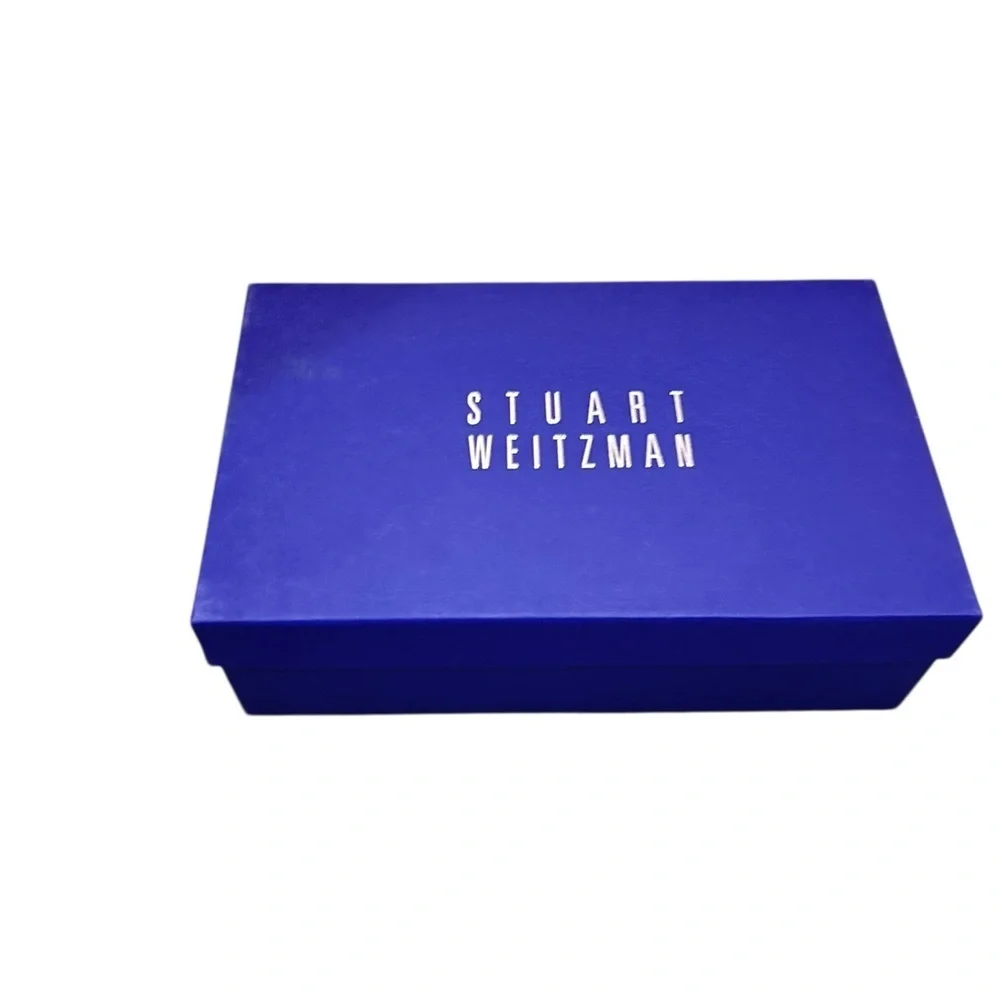 Stuart Weitzman Nude Patent Leather wedge Heels round toes in box sz 8 narrow - Picture 8 of 10